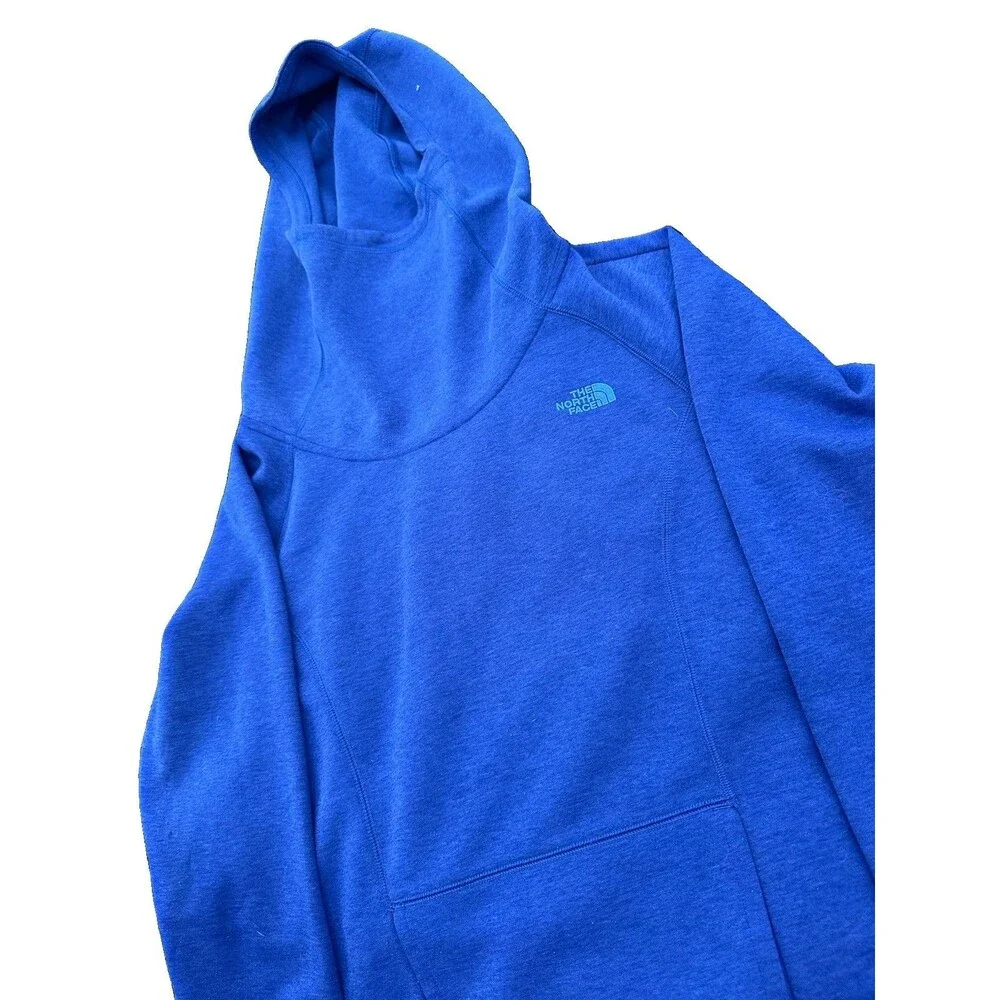 The North Face Hoodie Blue Pullover Fleece Kangaroo Pocket Unisex Adult Large